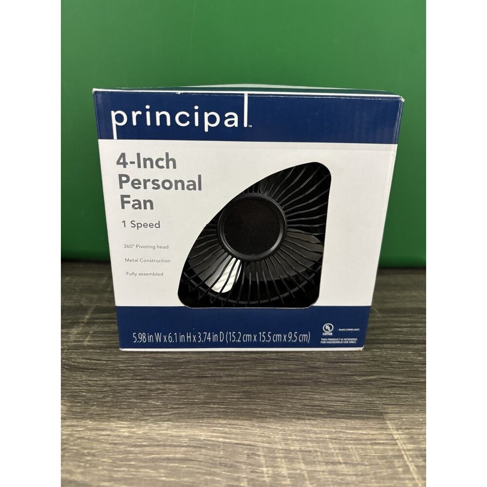 Principal 4-inch Desk Fan - Black
